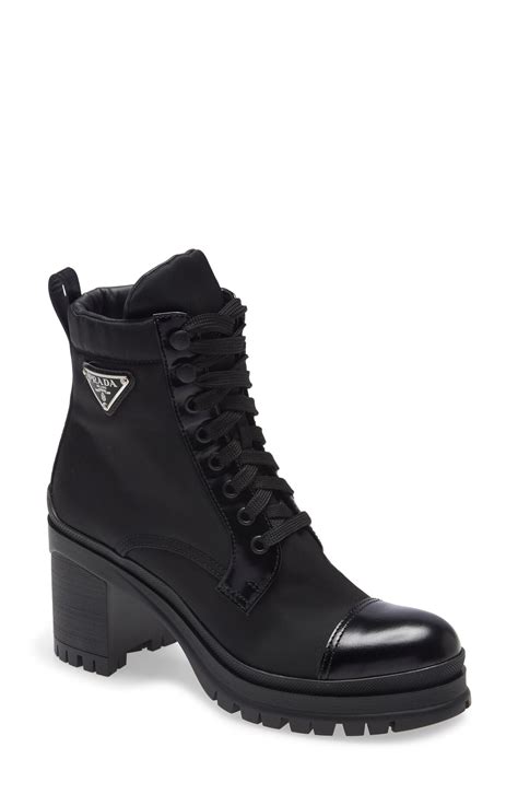 prada biker boots|prada block heel combat boots.